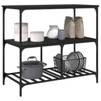 vidaXL Küchenwagen Schwarz 100x50x95 cm Holzwerkstoff
