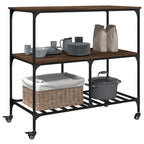 vidaXL Küchenwagen Braun Eichen-Optik 100x50x95 cm Holzwerkstoff