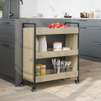 vidaXL Küchenwagen Sonoma-Eiche 70x30x82 cm Holzwerkstoff
