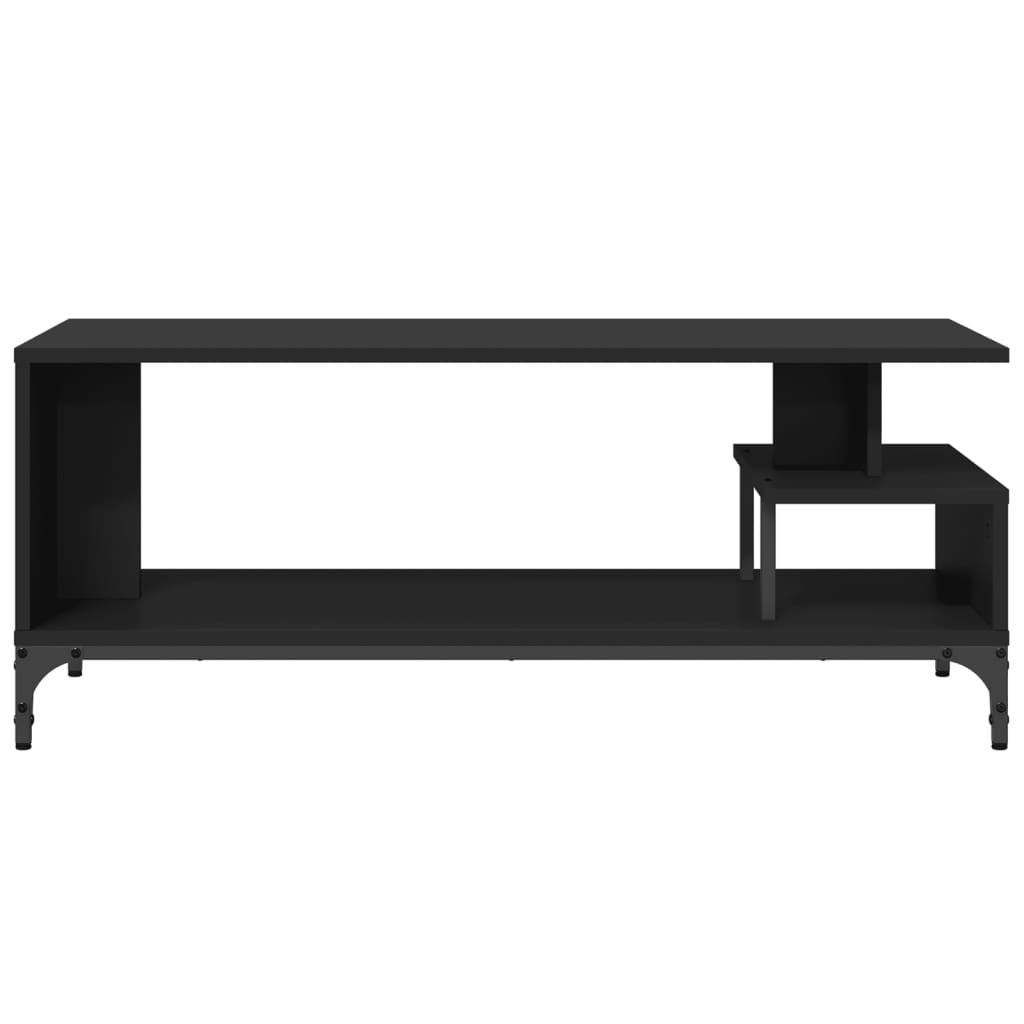 vidaXL TV-Schrank Schwarz 102x40x41 cm Holzwerkstoff und Stahl