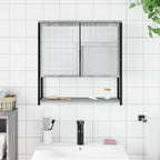 vidaXL Bad-Spiegelschrank Grau Sonoma 60x16x60 cm Holzwerkstoff