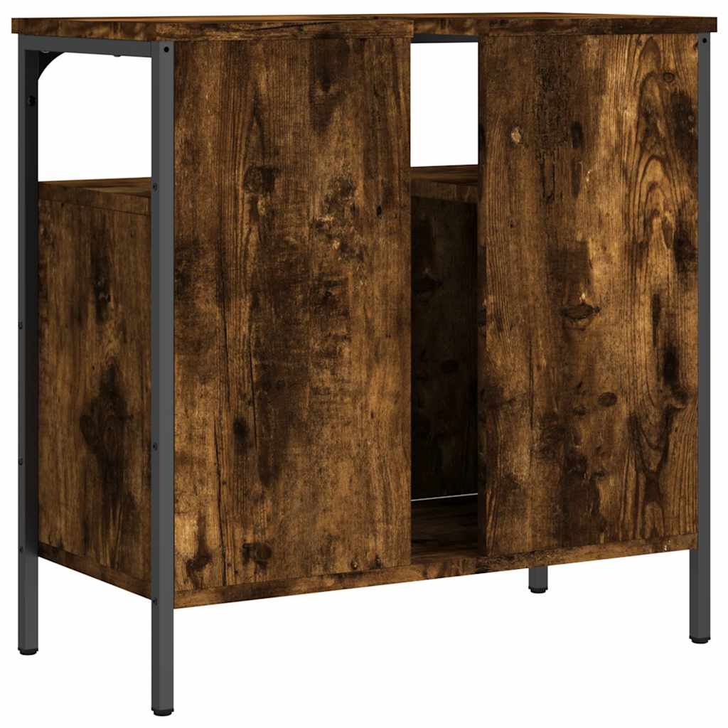 vidaXL Waschbeckenunterschrank Räuchereiche 60x30x60 cm Holzwerkstoff