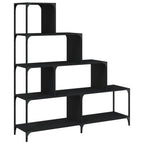 vidaXL Bücherregal 4 Etagen Schwarz 139x33,5x149 cm Holzwerkstoff