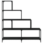 vidaXL Bücherregal 4 Etagen Schwarz 139x33,5x149 cm Holzwerkstoff