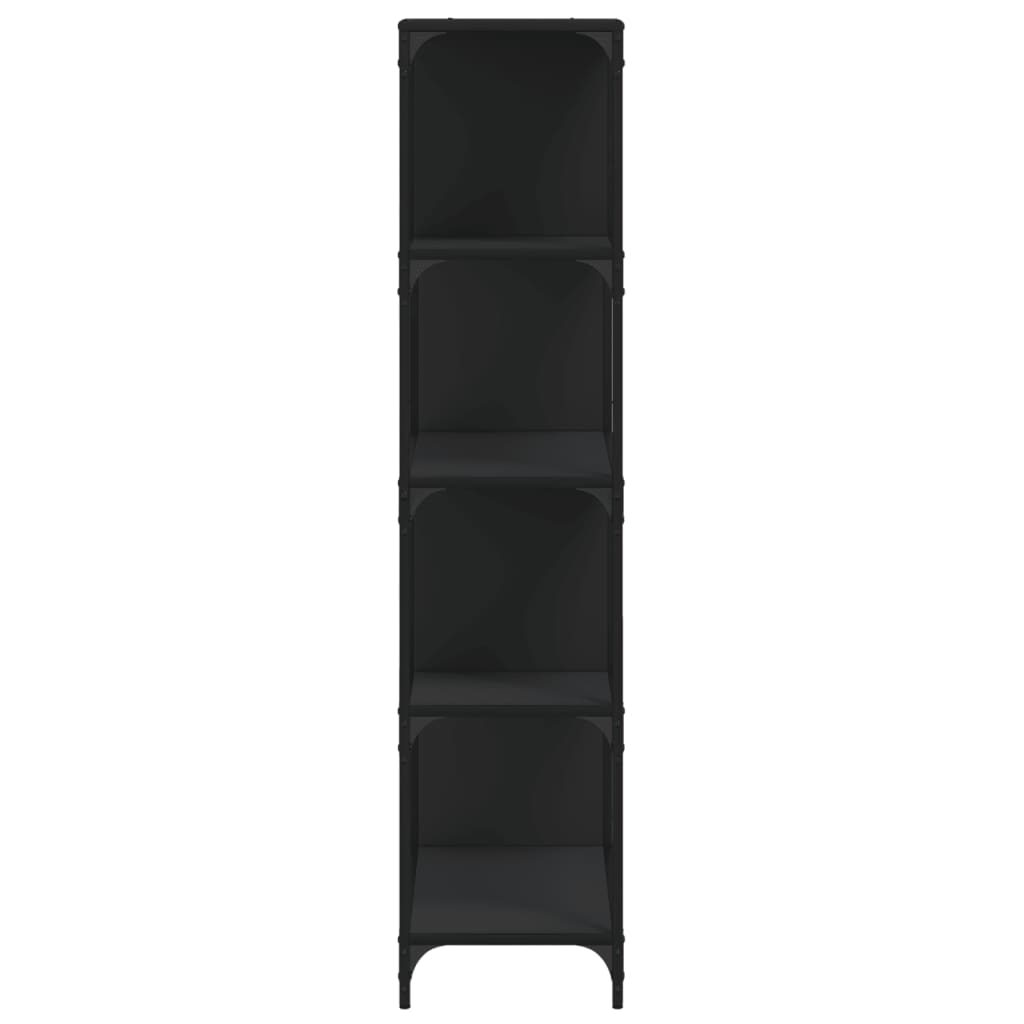 vidaXL Bücherregal 4 Etagen Schwarz 139x33,5x149 cm Holzwerkstoff