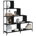 vidaXL Bücherregal 4 Etagen Schwarz 139x33,5x149 cm Holzwerkstoff