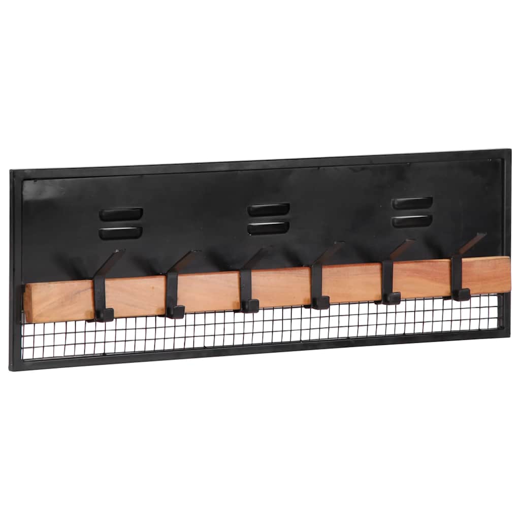 vidaXL Wandgarderobe 90x11x30 cm Massivholz Mango
