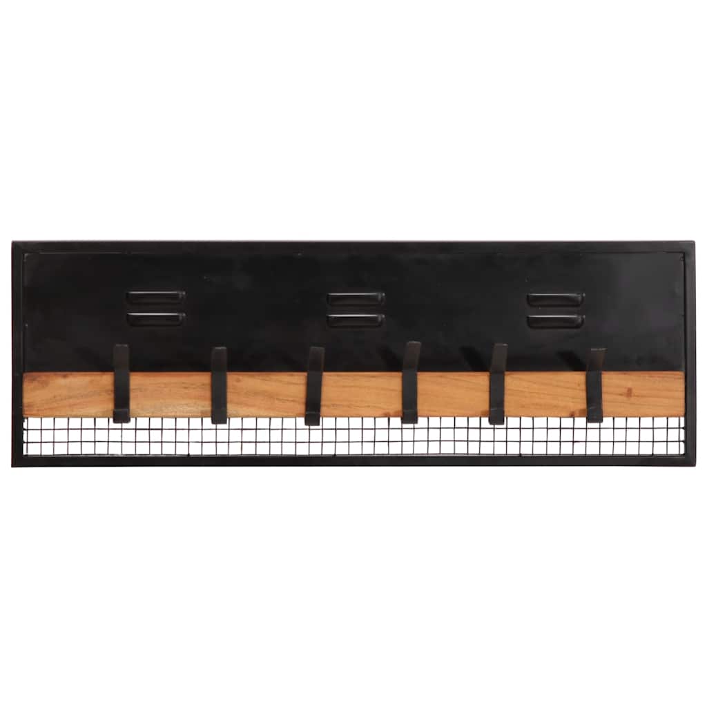 vidaXL Wandgarderobe 90x11x30 cm Massivholz Mango
