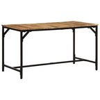 vidaXL Esstisch 140x70x75 cm Raues Massivholz Mango