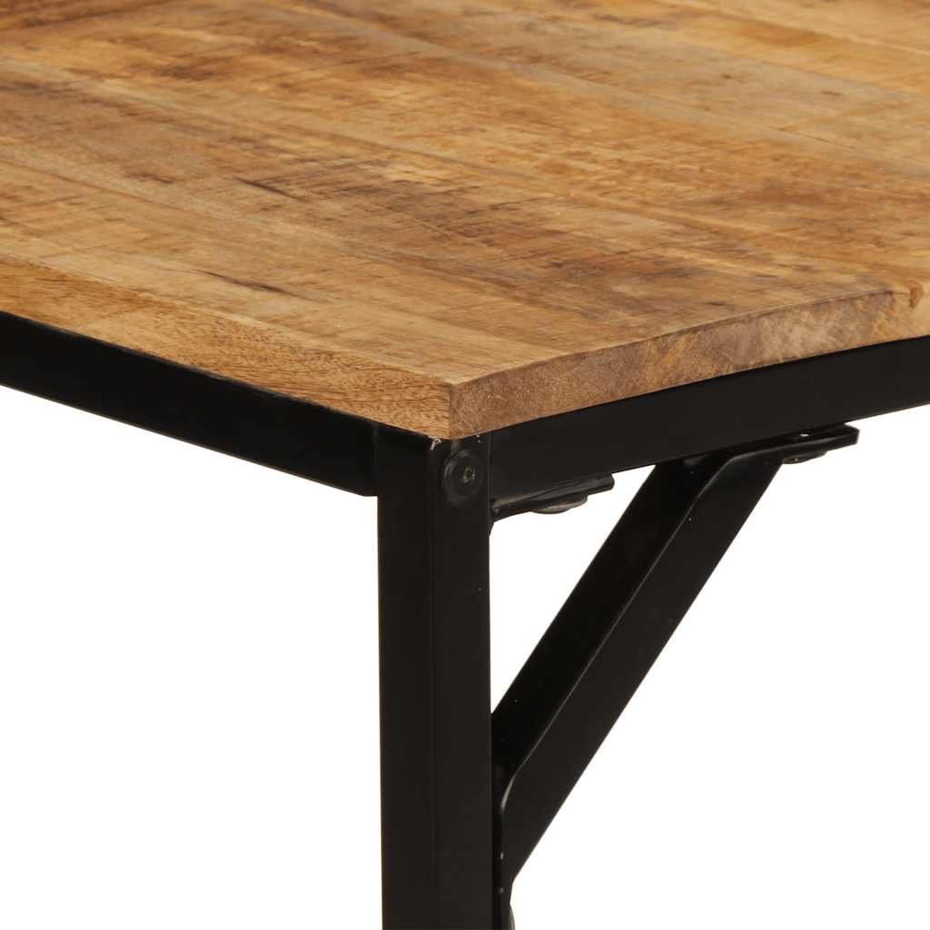 vidaXL Esstisch 140x70x75 cm Raues Massivholz Mango