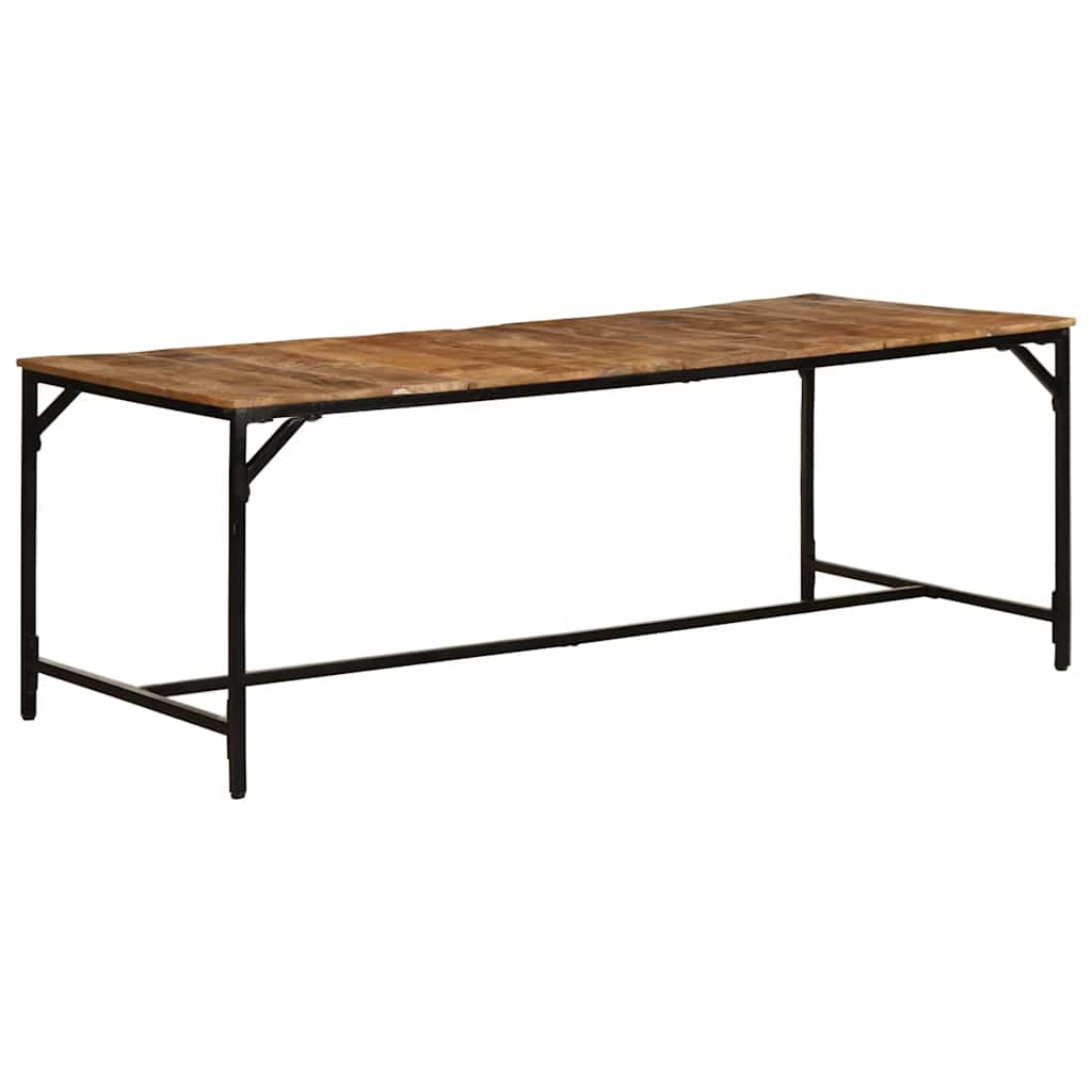 vidaXL Esstisch 140x70x75 cm Raues Massivholz Mango
