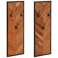 vidaXL Wandgarderobe 2 Stk. 35x1x90 cm Massivholz Akazie