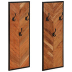 vidaXL Wandgarderobe 2 Stk. 35x1x90 cm Massivholz Akazie