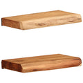 vidaXL Wandregale 2 Stk. 30x20x3,5 cm Massivholz Akazie