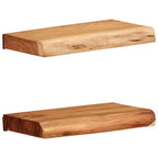 vidaXL Wandregale 2 Stk. 30x20x3,5 cm Massivholz Akazie