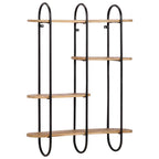vidaXL Wandregal 90x20x116,5 cm Raues Massivholz Mango
