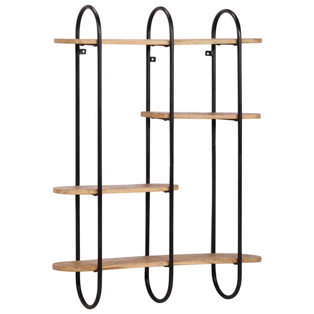 vidaXL Wandregal 90x20x116,5 cm Raues Massivholz Mango