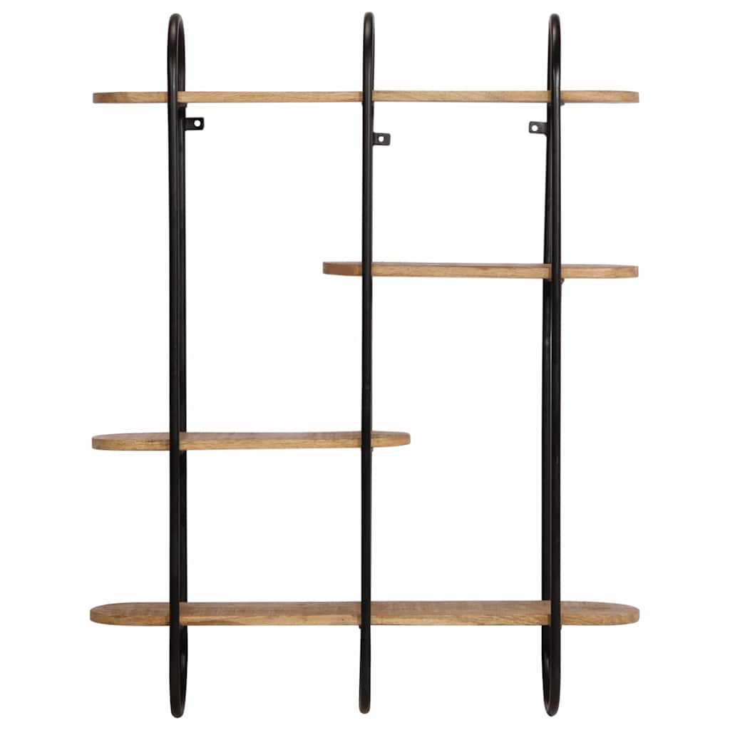 vidaXL Wandregal 90x20x116,5 cm Raues Massivholz Mango
