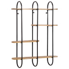vidaXL Wandregal 90x20x116,5 cm Raues Massivholz Mango