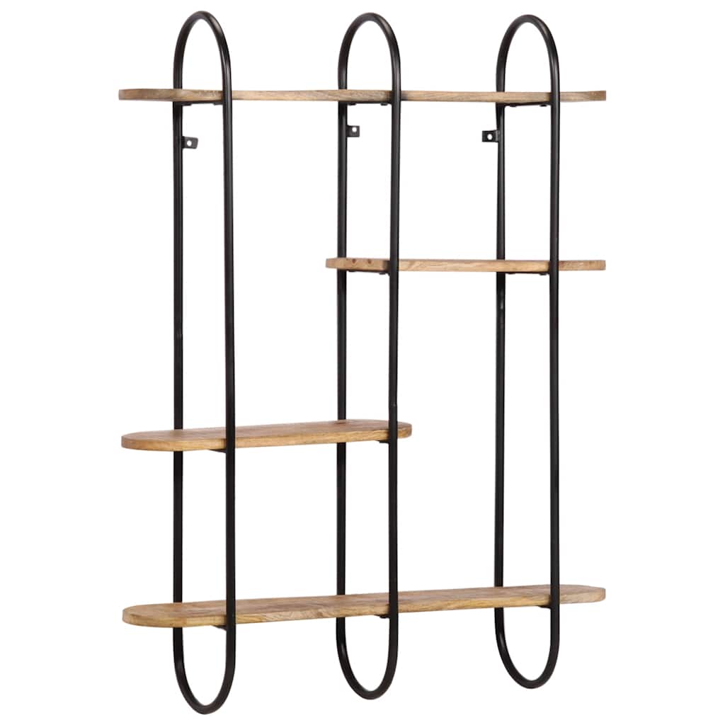 vidaXL Wandregal 90x20x116,5 cm Raues Massivholz Mango