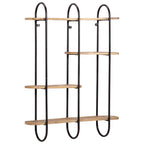 vidaXL Wandregal 90x20x116,5 cm Raues Massivholz Mango
