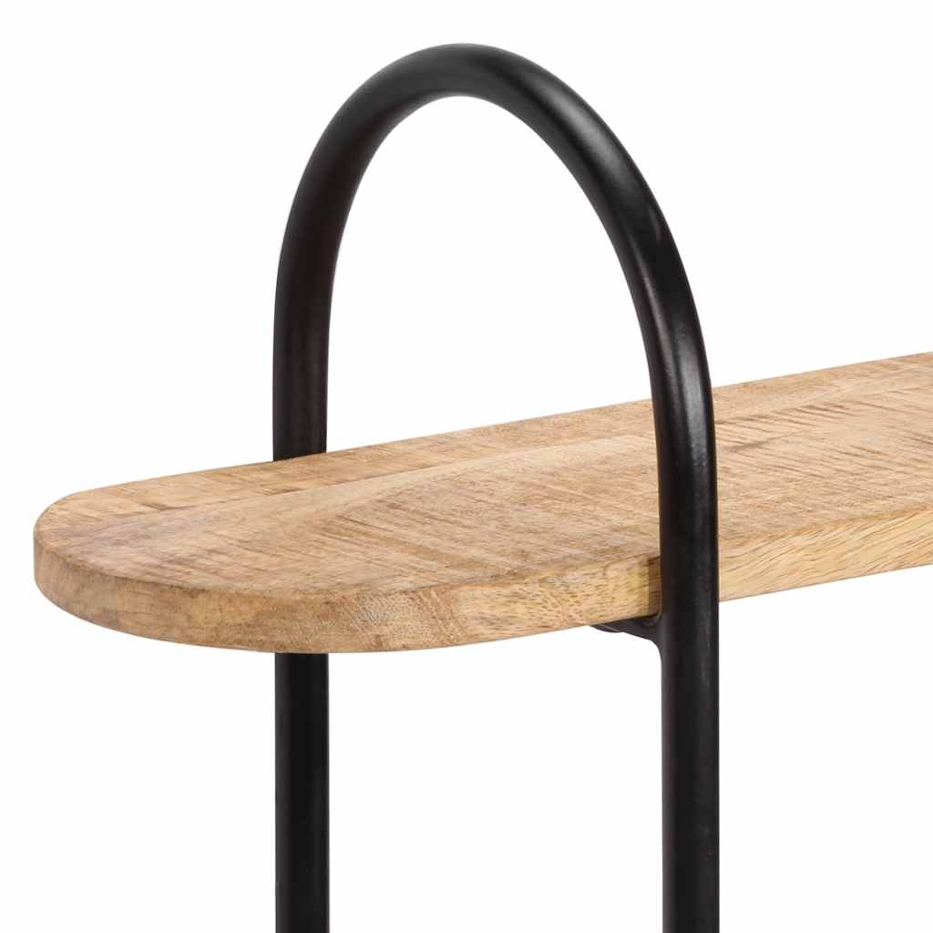 vidaXL Wandregal 90x20x116,5 cm Raues Massivholz Mango