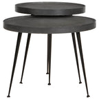 vidaXL Couchtisch 2 Stk. Schwarz Holzwerkstoff