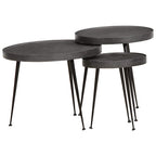 vidaXL Couchtisch 3 Stk. Schwarz Holzwerkstoff