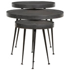 vidaXL Couchtisch 3 Stk. Schwarz Holzwerkstoff