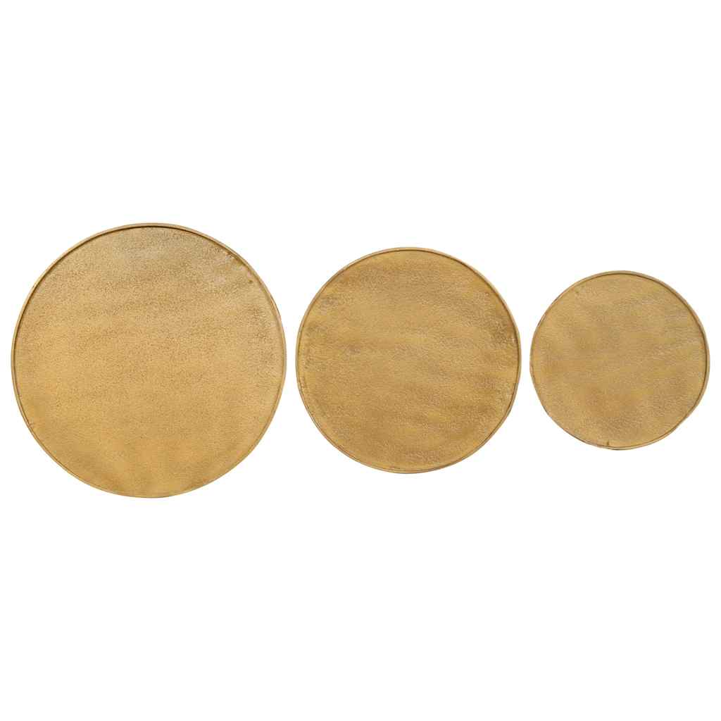 vidaXL Couchtisch 3 Stk. Golden Holzwerkstoff
