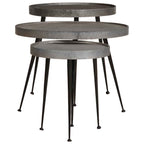 vidaXL Couchtisch 3 Stk. Silbern Holzwerkstoff
