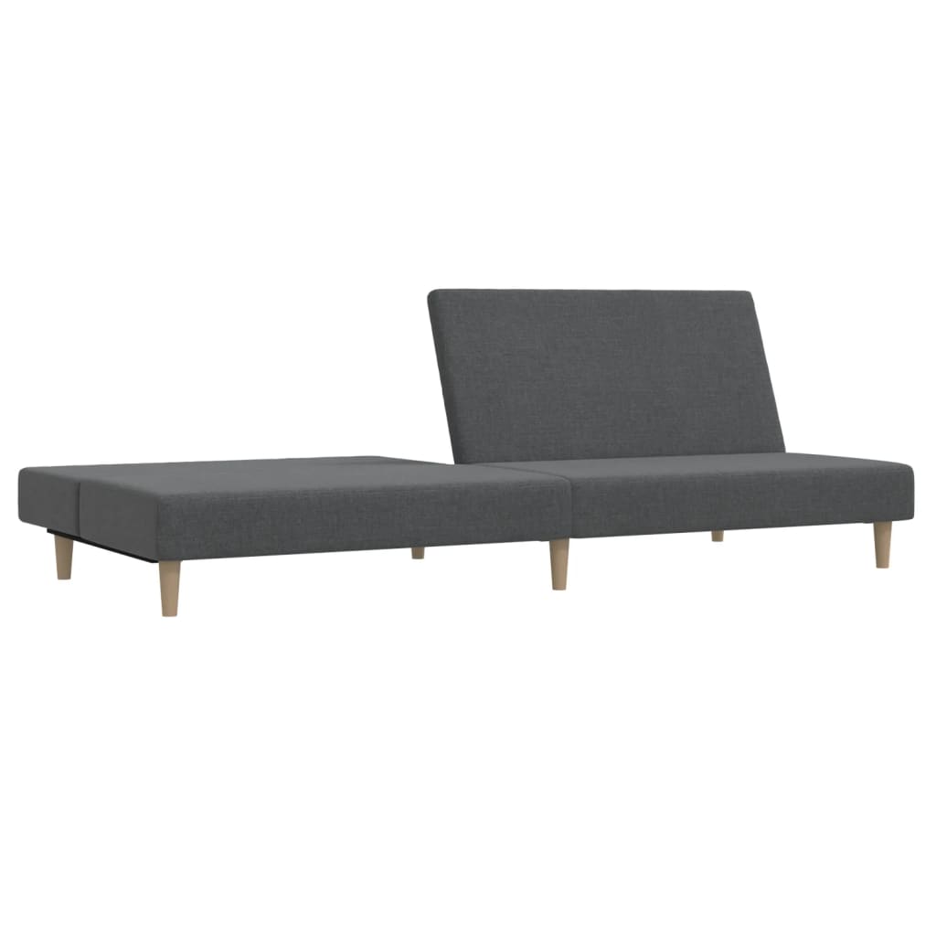 vidaXL Schlafsofa 2-Sitzer Hellgrau Stoff