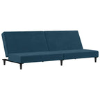 vidaXL Schlafsofa 2-Sitzer Blau Samt