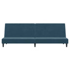 vidaXL Schlafsofa 2-Sitzer Blau Samt