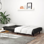 vidaXL Schlafsofa 2-Sitzer Schwarz Kunstleder
