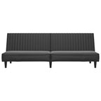 vidaXL Schlafsofa 2-Sitzer Schwarz Kunstleder