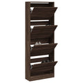 vidaXL Schuhschrank Braun Eichen-Optik 30x35x105 cm Holzwerkstoff