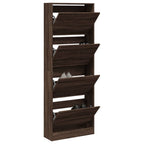 vidaXL Schuhschrank Braun Eichen-Optik 30x35x105 cm Holzwerkstoff