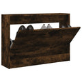 vidaXL Schuhschrank Räuchereiche 80x21x57 cm Holzwerkstoff