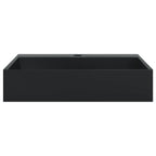 vidaXL Waschbecken 50x38x11 cm Mineralguss/Marmorguss Mattschwarz