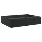 vidaXL Waschbecken 50x38x11 cm Mineralguss/Marmorguss Mattschwarz