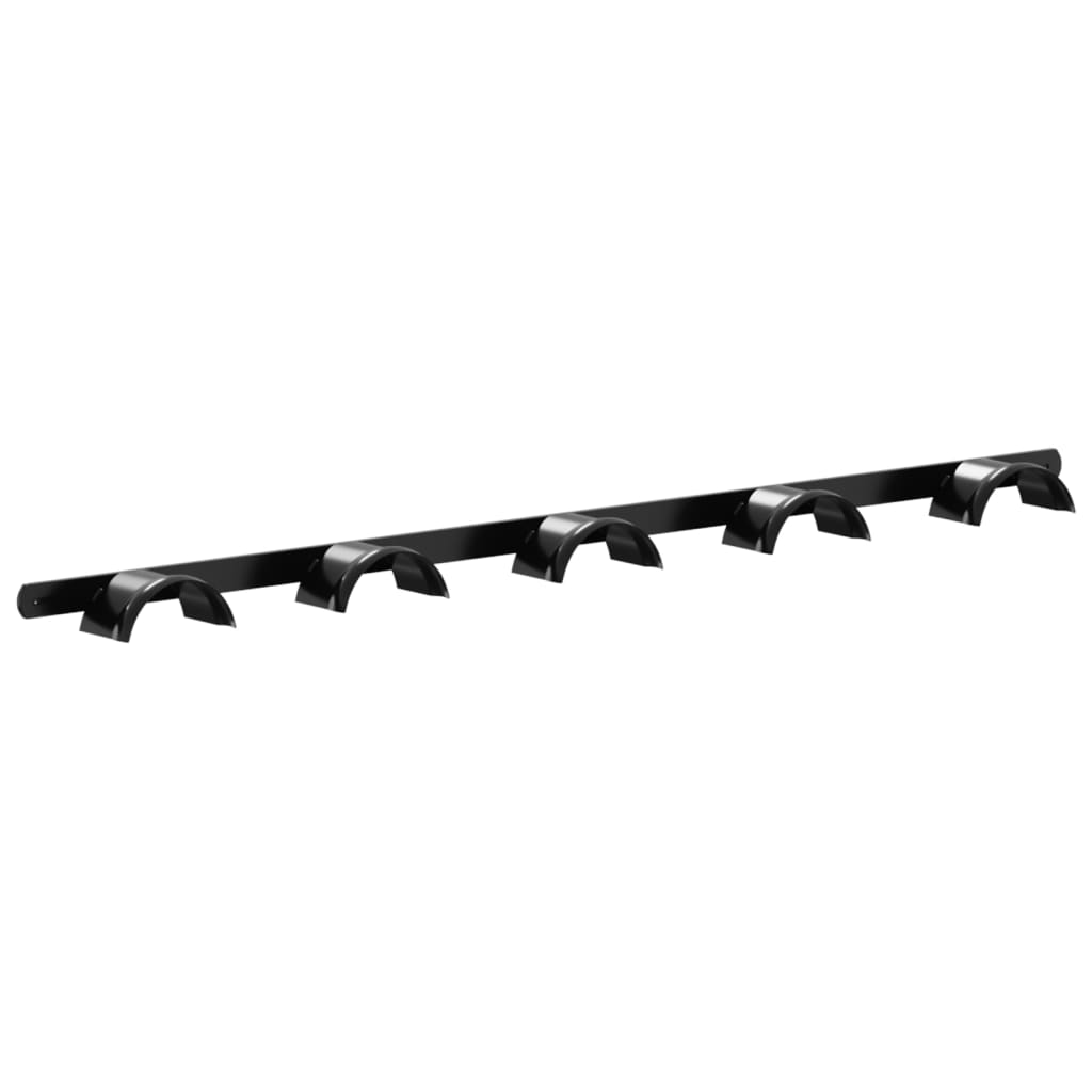 vidaXL Trensenhalter für 5 Trensen Schwarz Eisen