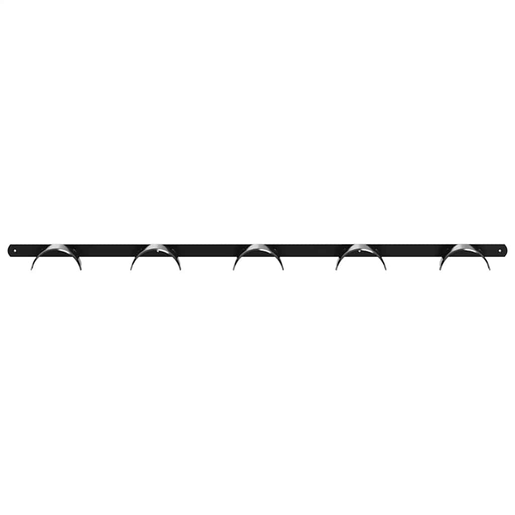 vidaXL Trensenhalter für 5 Trensen Schwarz Eisen