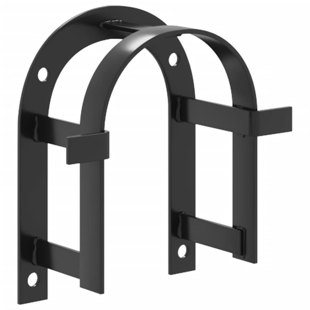 vidaXL Trensenhalter Wandmontage Schwarz Eisen