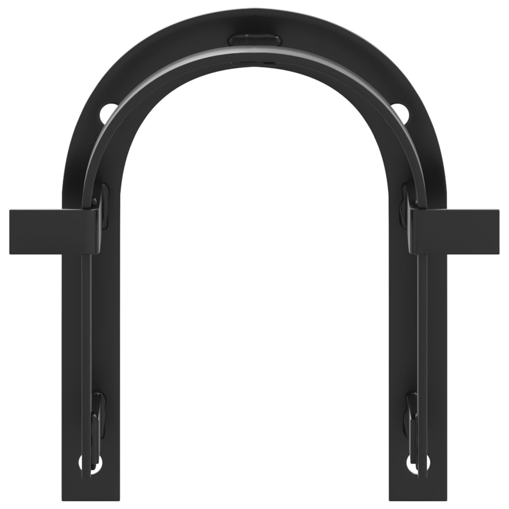 vidaXL Trensenhalter Wandmontage Schwarz Eisen