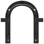vidaXL Trensenhalter Wandmontage Schwarz Eisen