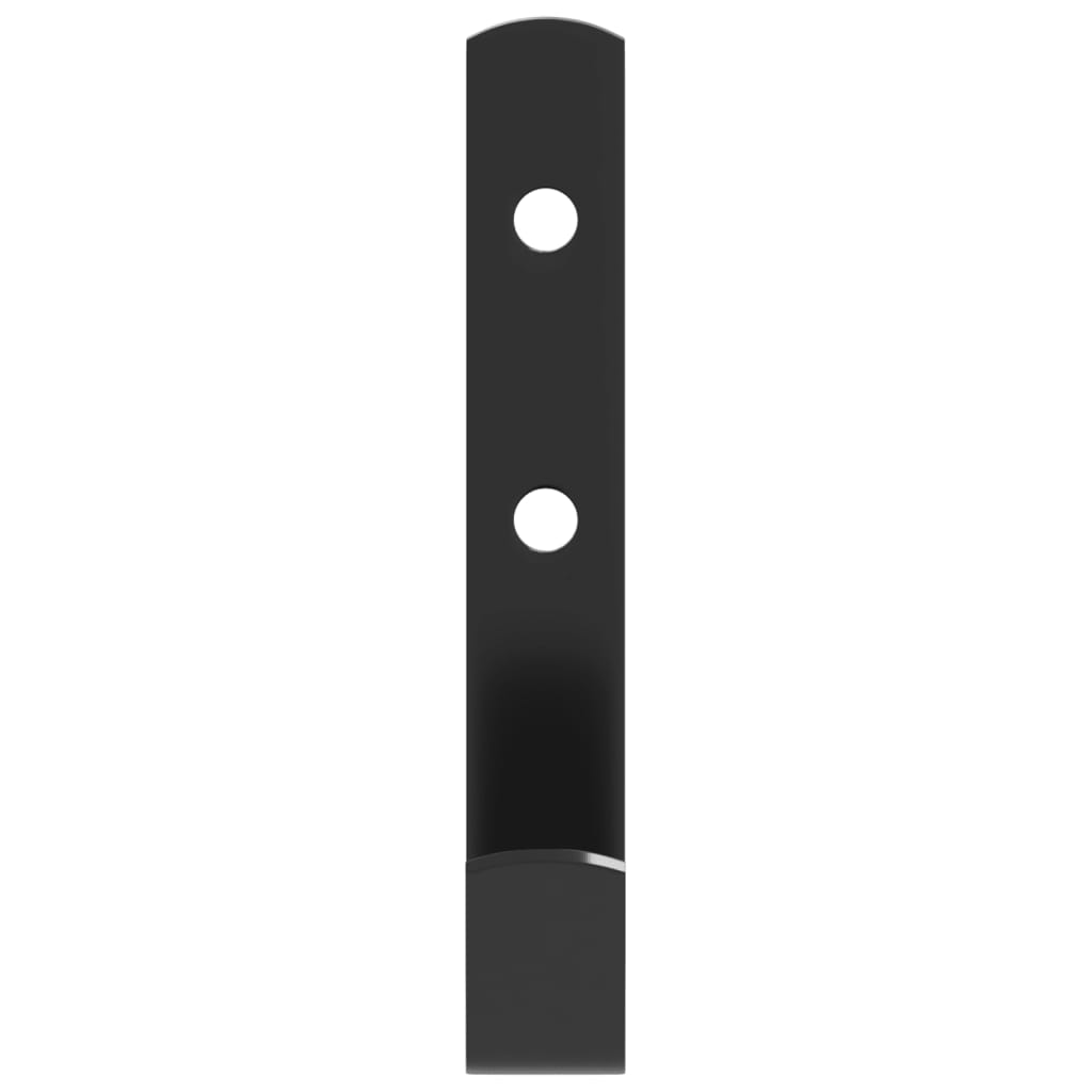 vidaXL Wandhaken J-Form 12 Stk. Schwarz Stahl