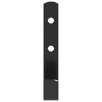 vidaXL Wandhaken J-Form 12 Stk. Schwarz Stahl