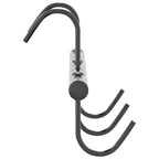 vidaXL Trensenhalter mit 5 Drehhaken Schwarz Stahl