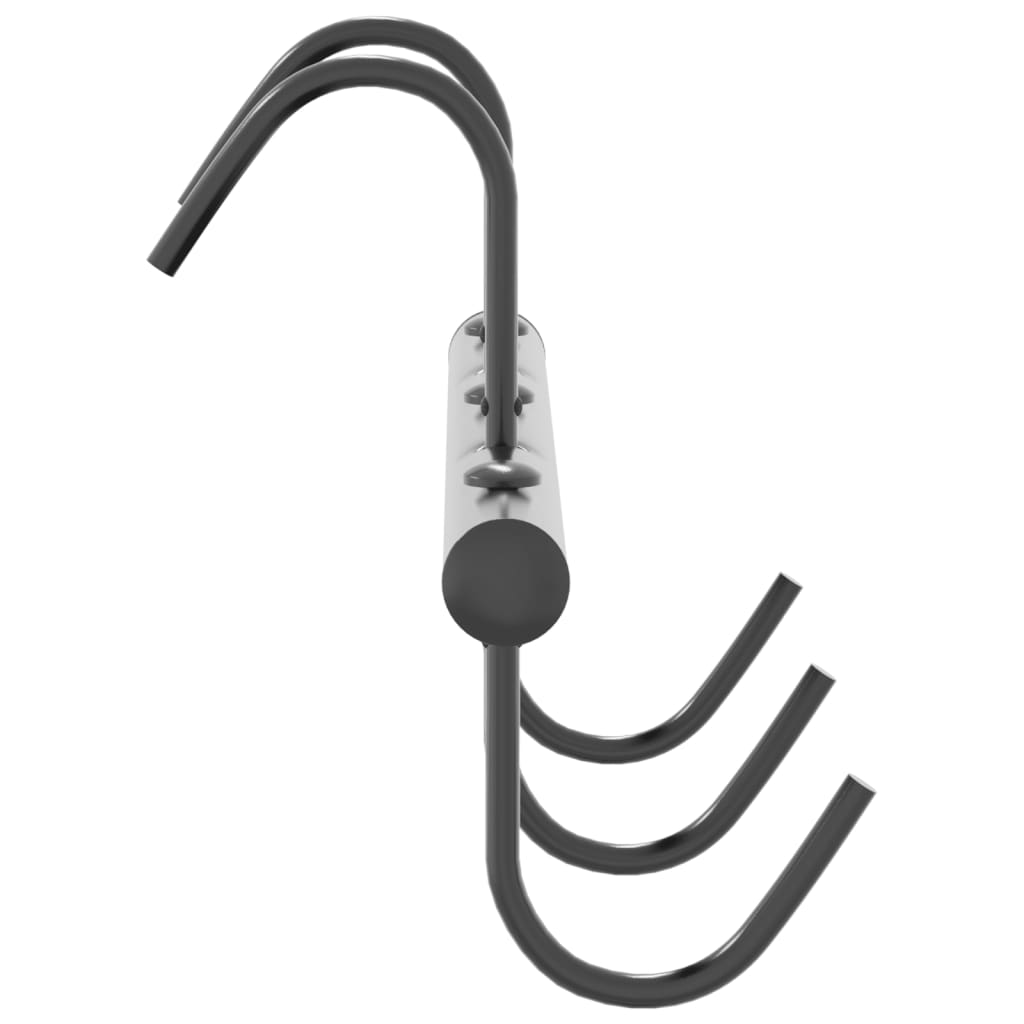 vidaXL Trensenhalter mit 5 Drehhaken Schwarz Stahl